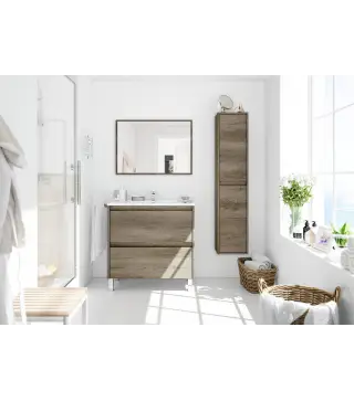 DAKOTA Mueble 80 2c + espejo // LAVABO 305950O no incluido Nordik
