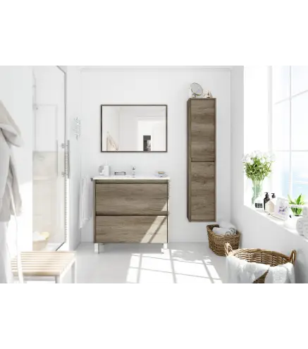 DAKOTA Mueble 80 2c + espejo // LAVABO 305950O no incluido Nordik