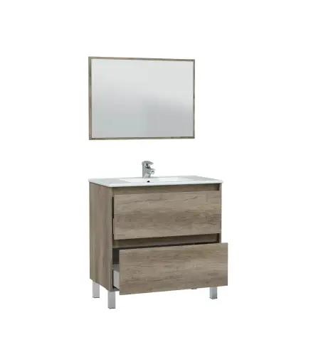 DAKOTA Mueble 80 2c + espejo // LAVABO 305950O no incluido Nordik