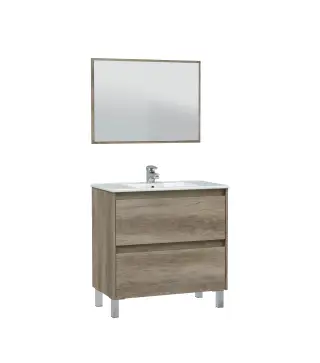 DAKOTA Mueble 80 2c + espejo // LAVABO 305950O no incluido Nordik