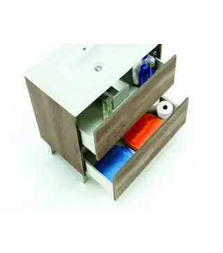 DAKOTA Mueble 80 2c + espejo // LAVABO 305950O no incluido Nordik