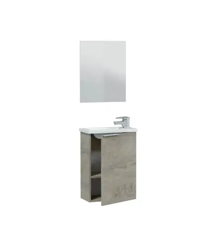 MINI Mueble 40 1p + espejo + LAVABO R. Alaska