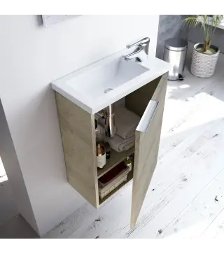 MINI Mueble 40 1p + espejo + LAVABO R. Alaska