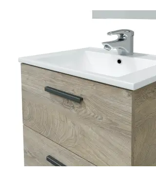 NOA 60 Mueble 60 2c susp.+ espejo // LAVABO 305911O no incluido Roble Alaska