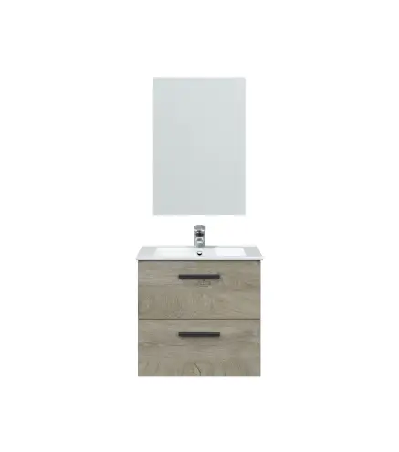 NOA 60 Mueble 60 2c susp.+ espejo // LAVABO 305911O no incluido Roble Alaska