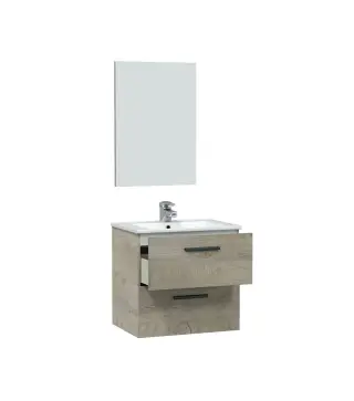 NOA 60 Mueble 60 2c susp.+ espejo // LAVABO 305911O no incluido Roble Alaska