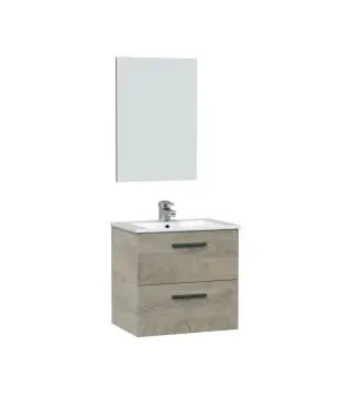 NOA 60 Mueble 60 2c susp.+ espejo // LAVABO 305911O no incluido Roble Alaska