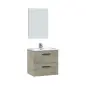 NOA 60 Mueble 60 2c susp.+ espejo // LAVABO 305911O no incluido Roble Alaska