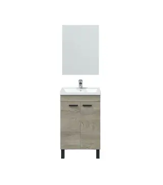 ESSENS Mueble 50 2p + espejo // LAVABO 305913O no incluido Roble Alaska