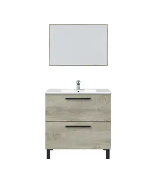 AIR Mueble 80 2c + espejo // LAVABO 305950O no incluido Roble Alaska