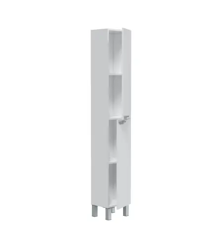 KONCEPT COLUMNA BAÑO 2 PUERTAS 4 estantes Blanco Brillo