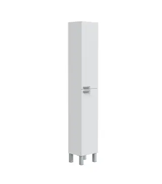 KONCEPT COLUMNA BAÑO 2 PUERTAS 4 estantes Blanco Brillo