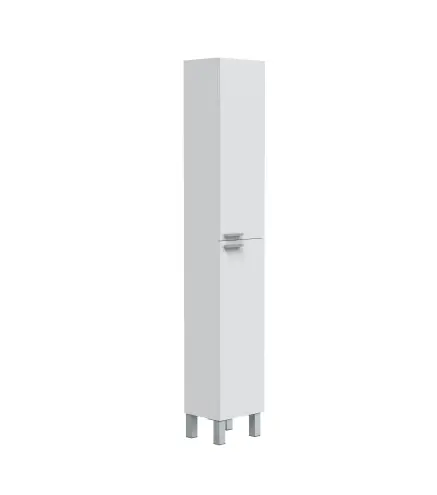 KONCEPT COLUMNA BAÑO 2 PUERTAS 4 estantes Blanco Brillo