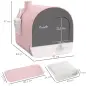 Arenero para Gatos Caja de Arena Cerrada para Gatos con Bandeja Extraíble Pala y Filtro 43x44x47 cm Rosa