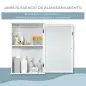 Armario con Espejo para Baño con 1 Estente de Almacenamiento 41x14x60 cm Blanco