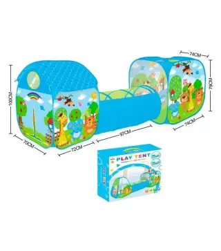 TUNEL ZOO ANIMALES PLEGABLE 3 EN 1 BEBÉ INFANTIL