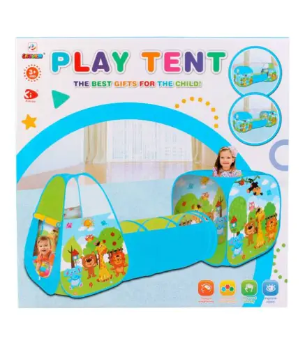 TUNEL ZOO ANIMALES PLEGABLE 3 EN 1 BEBÉ INFANTIL