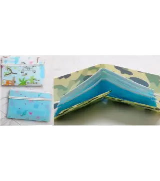 LOTE 10 ESTUCHES PORTAMASCARILLAS "ÉTNICO PLUMAS"