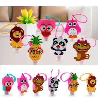 LLAVERO CON BOTE GEL 30 ML ANIMALES