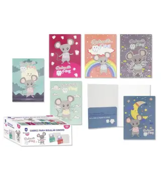 RATONCITO PÉREZ SOBRE PARA DEJAR DINERO ALMOHADA