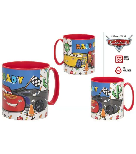 TAZA COCHES CARS APTA MICROONDAS 350ML