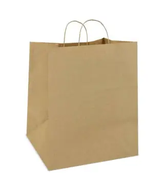 Caja de 150 Bolsas de Papel Kraft para Tiendas 46 x 16 x 49 CM