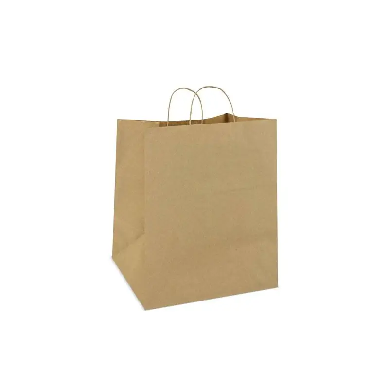 Caja de 150 Bolsas de Papel Kraft para Tiendas 46 x 16 x 49 CM