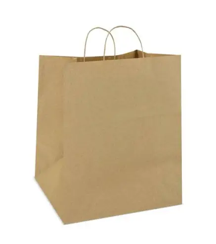 Caja de 150 Bolsas de Papel Kraft para Tiendas 46 x 16 x 49 CM