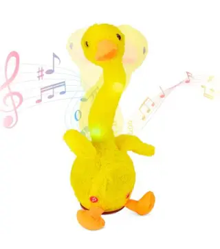 PATO BAILARIN Y CANTARIN EN CAJA REGALO