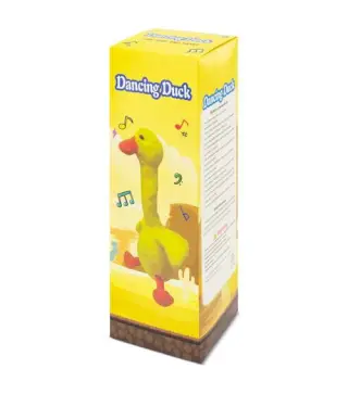 PATO BAILARIN Y CANTARIN EN CAJA REGALO