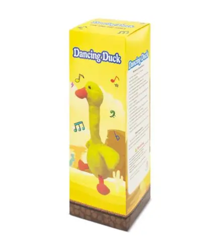 PATO BAILARIN Y CANTARIN EN CAJA REGALO
