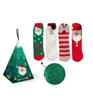 CALCETINES NAVIDAD NIÑOS EN CAJA