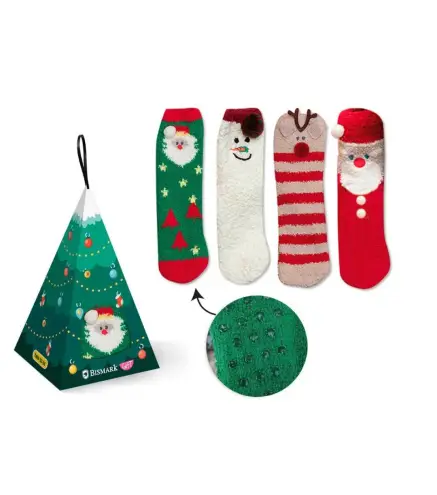 CALCETINES NAVIDAD NIÑOS EN CAJA
