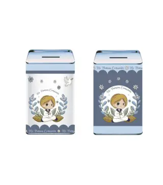 HUCHA PRIMERA COMUNION NIÑO AZUL
