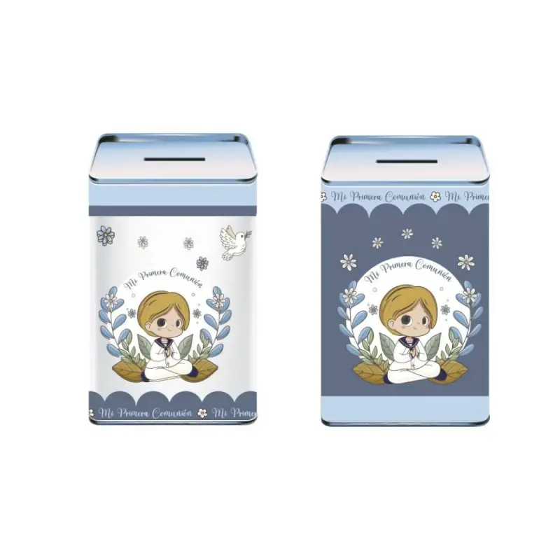 HUCHA PRIMERA COMUNION NIÑO AZUL
