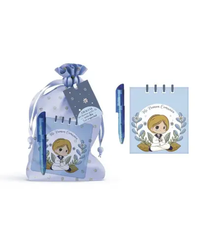 LIBRETA PRIMERA COMUNIÓN CON BOLÍGRAFO NIÑO