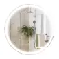 Espejo para Baño Redondo Ø60 cm con Luces LED Ajustable Antivaho Función de Memoria e Interruptor Táctil Plata