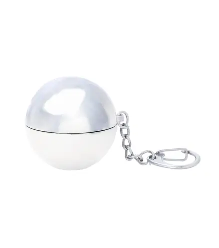 LLAVERO BÁLSAMO LABIAL REDONDO PLATA