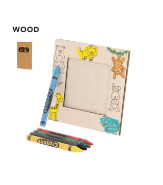 PORTAFOTOS MADERA PARA COLOREAR CON 5 CERAS