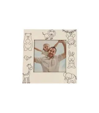 PORTAFOTOS MADERA PARA COLOREAR CON 5 CERAS