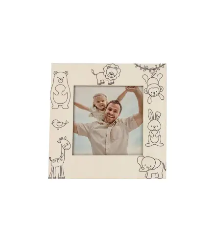 PORTAFOTOS MADERA PARA COLOREAR CON 5 CERAS