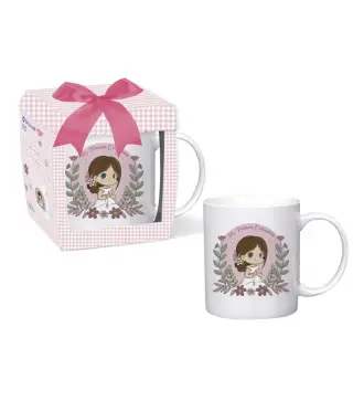TAZA NIÑA PRIMERA COMUNIÓN EN CAJA REGALO