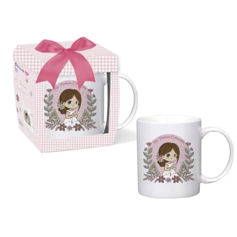 TAZA NIÑA PRIMERA COMUNIÓN EN CAJA REGALO