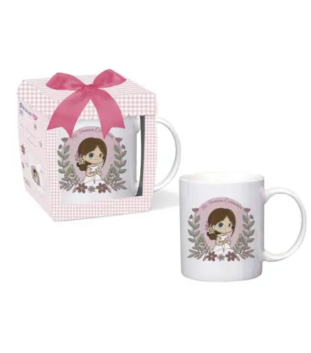 TAZA NIÑA PRIMERA COMUNIÓN EN CAJA REGALO