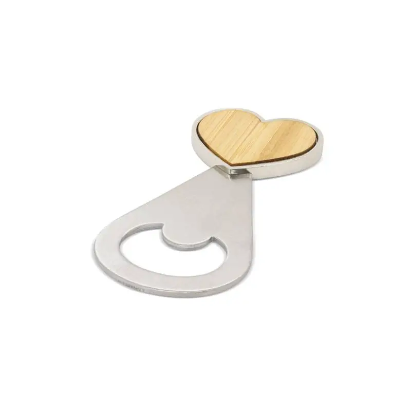 ABREBOTELLAS EN FORMA CORAZÓN "LOVE" MADERA