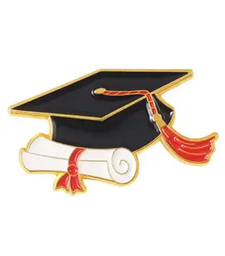 PIN GRADUACIÓN BIRRETE + DIPLOMA ROJO - Regalos Graduaciones