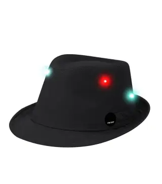SOMBRERO CON LUCES LED FIESTA NEGRO
