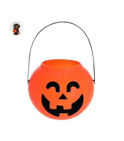 CESTA HALLOWEEN CALABAZA CON ASA