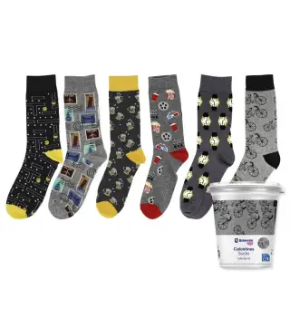 CALCETINES PAPÁ PRESENTADOS EN VASO