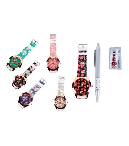 RELOJ FLORAL EN CAJA DE REGALO